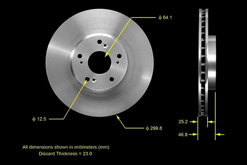 For Acura RSX 02-06 Bendix PRT5557 Global Premium Plain Vented Front Brake Rotor Foto 2 de 3