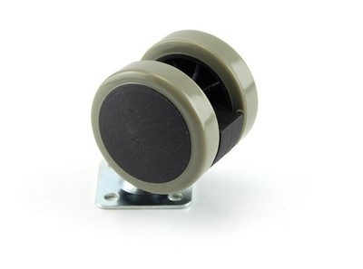 PU Lenkrolle 50mm grau mit Platte und Nylon Kern max. 30kg WheelTech 9173050