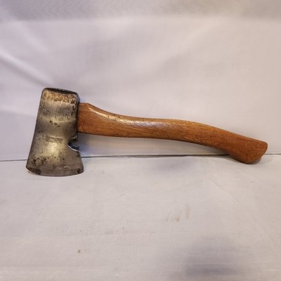 VINTAGE PLUMB CAMPING CAMP AXE HATCHET HEAD Genuine Hickory Handle - MADE IN USA