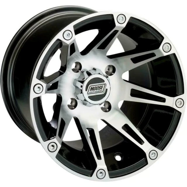 Moose 387X Wheel - 12x8 - 4+4 Offset - 4/156 - Machined/Black 387MO128156BW4 - Image 2 of 4