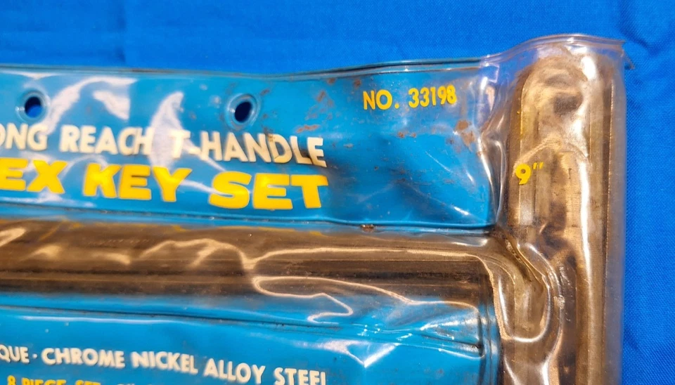 Eklind 8 piece long reach T-Handle SAE hex key set 3/32" - 1/4" USA - Image 2 of 4