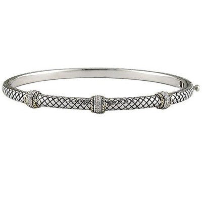 Andrea Candela ACB114/06 18k Gold Sterling Silber Linea Diamant Armreif Armband