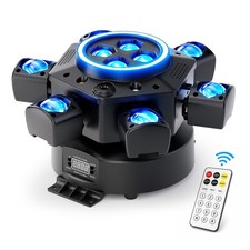200W 6 Arms Laser Bee Eye LED Light Stage Moving Head Beam Light DJ Disco Party