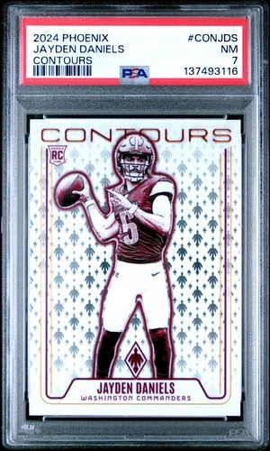 2024 PANINI PHOENIX CONTOURS #CONJDS JAYDEN DANIELS ROOKIE RC PSA 7