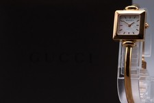 [Near MINT w/Full Set] Gucci 1900L Gold MOP Dial Square Quartz Women Watch
