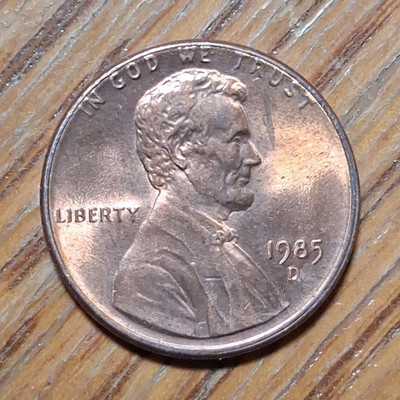 1985-D Lincoln Memorial Small Cent Penny Denver Mint Business Strike Copper