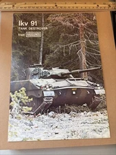 Vintage Hagglunds IKV 91 IKV91 Tank Destroyer Swedish Military Vehicle Brochure