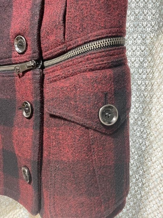 Burberry   Red Check  Brit Official  Trench Peacoat thumbnail 4