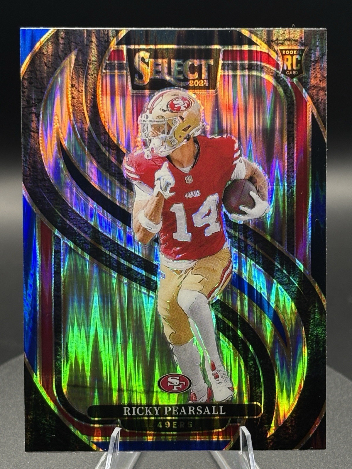 2024 Panini Select - Premier Level Ricky Pearsall #173 Black & Blue Shock Prizm