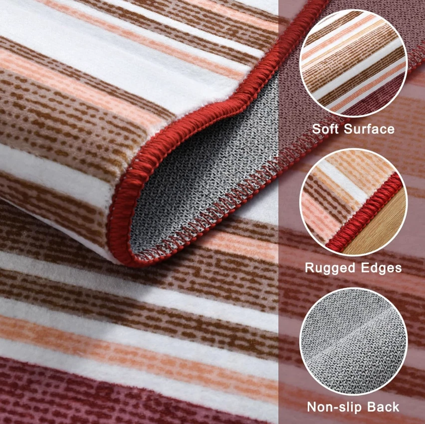 Alfombras de área 5x7 para sala de estar, alfombra antideslizante lavable a máquina, alfombra suave para... Foto 4 de 4