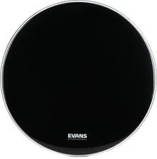 Evans EQ3 Black Resonant Bass Drumhead - 24" - No Port