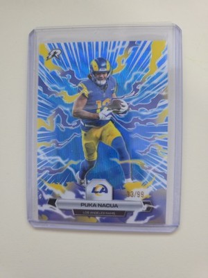 2025-26 Topps Resurgence Puka Nacua Blue Surge /99 Los Angeles Rams