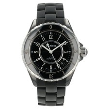 Chanel J12 Black Dial Stainless Steel 39mm Automatic Women's Watch - Box/Papers