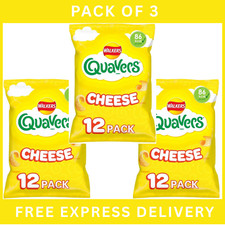 Walkers Quavers Cheese Multipack Crisps 12x16g – Pack of 3