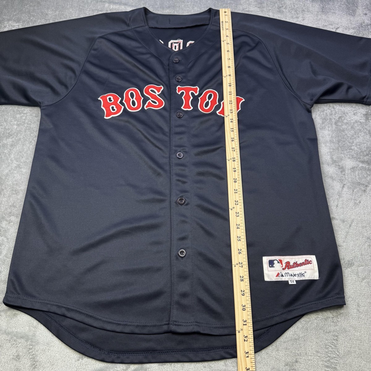 Boston Red Sox Jersey Mens 54 Blue MLB Baseball Pedroia 15
