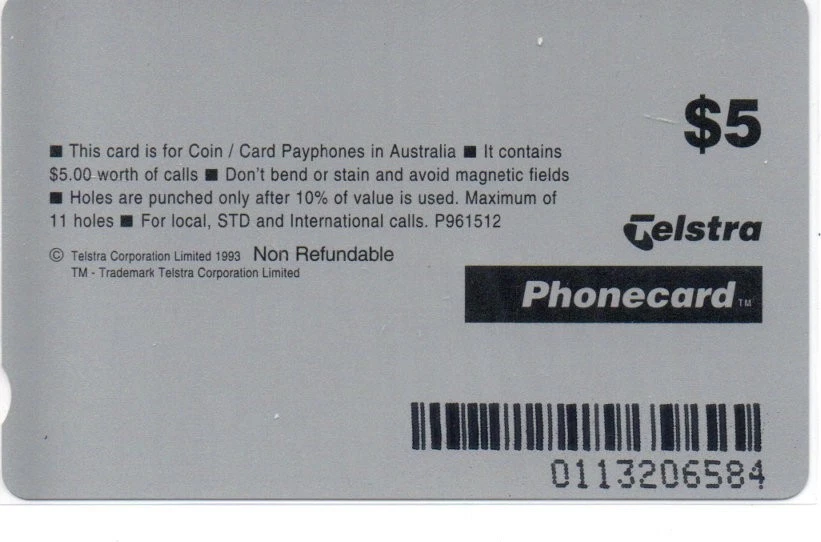 Telstra $5 Mint Phonecard -Sydney Royal Easter Show