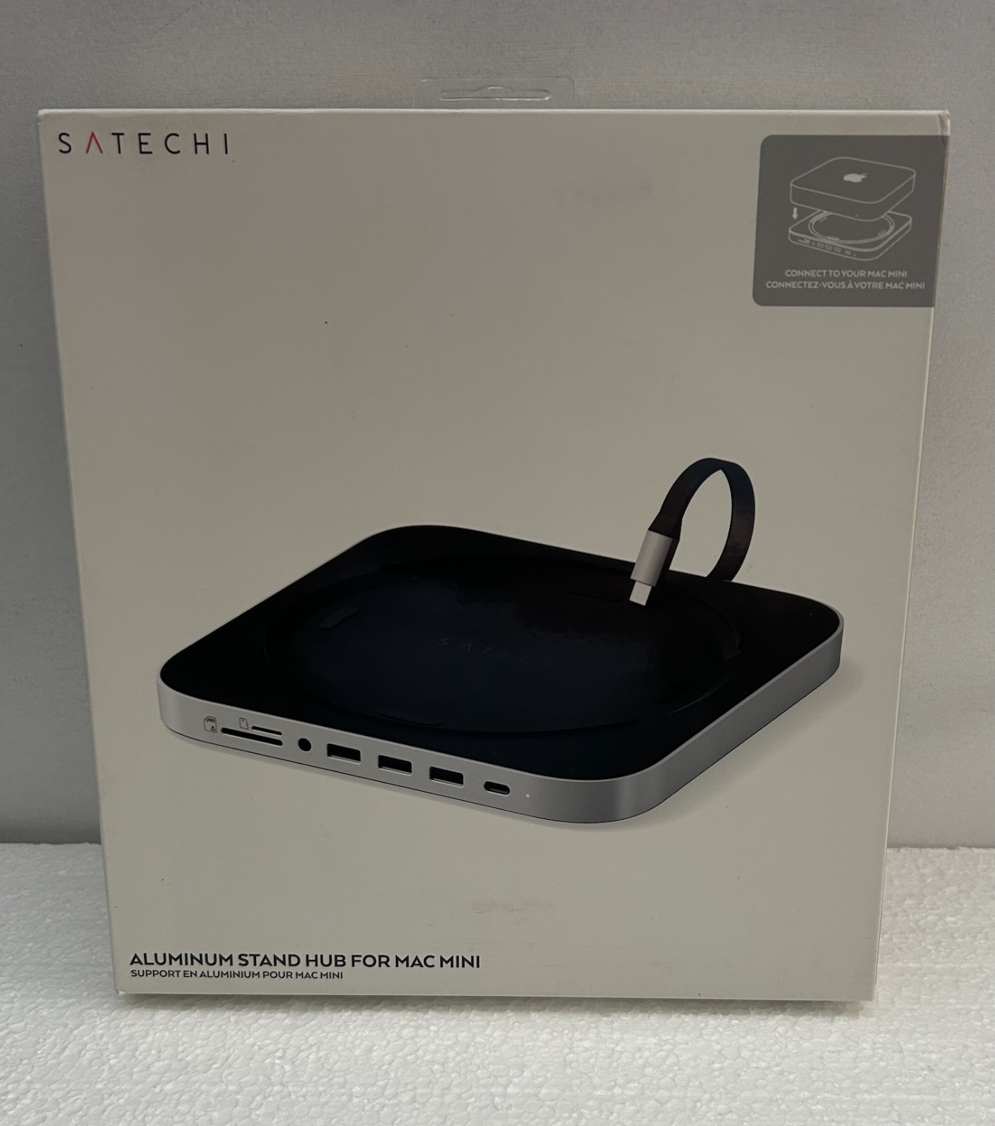 SATECHI USB-C Hub, Type-C Stand & Hub - USB-C Data Port, Micro/SD Mac Mini M1/M2