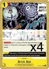 4X One Piece Card Game Brick Bat OP14-117 Uncommon NM Presale
