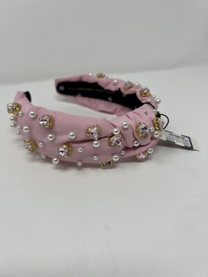 Lele Sadoughi x Stoney Clover Pink & White Plaid Crystal-Embellished Headband Lele Sadoughi x Stoney Clover Lane main image 4