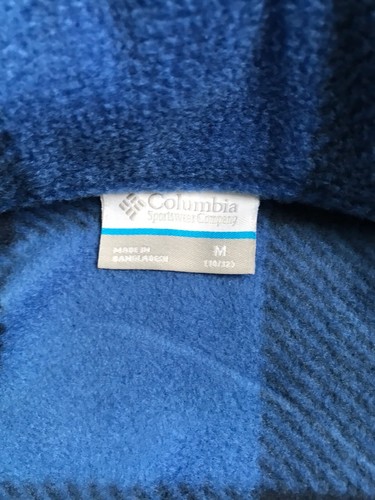 NWT Columbia Youth Boys’ M Zing III Fleece Jacket Blue Check Plaid New YM 10/12 - Picture 10 of 12