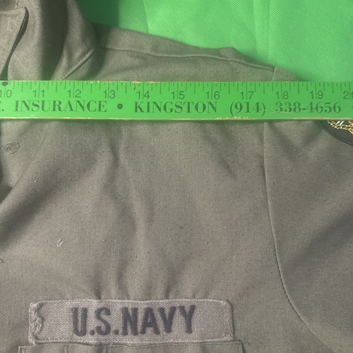 Original U.S. Navy Utility Shirt OG-507 | Deep Sea Divers Patch | Size 16 ½ x 36 - Picture 9 of 11