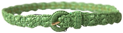 Dolce & Gabbana Green Viscose Weaved Skinny Waist Belt Dolce & Gabbana Green Viscose Weaved Skinny Waist Belt main image 3