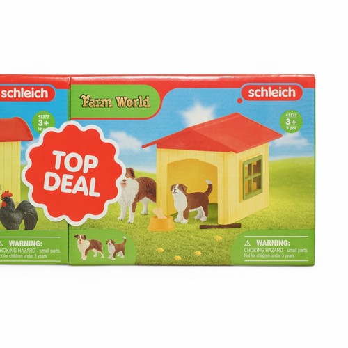 Schleich Farm World Mobiler Hühnerstall 42572 + Hundehütte 42573 Bundel Tier Set - Bild 3 von 3