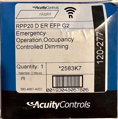 ACUITY RPP20 D ER EFP CP G2 EMERGENCY OPERATION, OCCUPANCY CONTROLLED DIMMER 