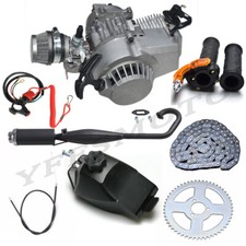 43cc 47cc 49cc Engine Motor/Throttle Grips/Muffler Pipe/Tank for E-Bike Scooters