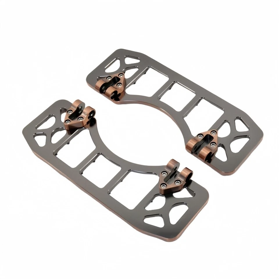 For Harley Softail Electra Road Glide CNC MX style Foot Pegs Floorboards Pedals Foto 2 de 4