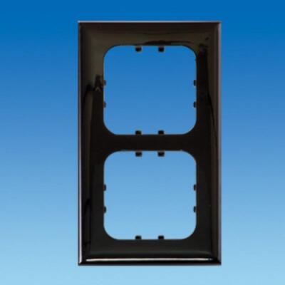 C-Line LP 2-Wege Abdeckplatte Surround + Grundplatte glänzend schwarz CBE Wohnmobil