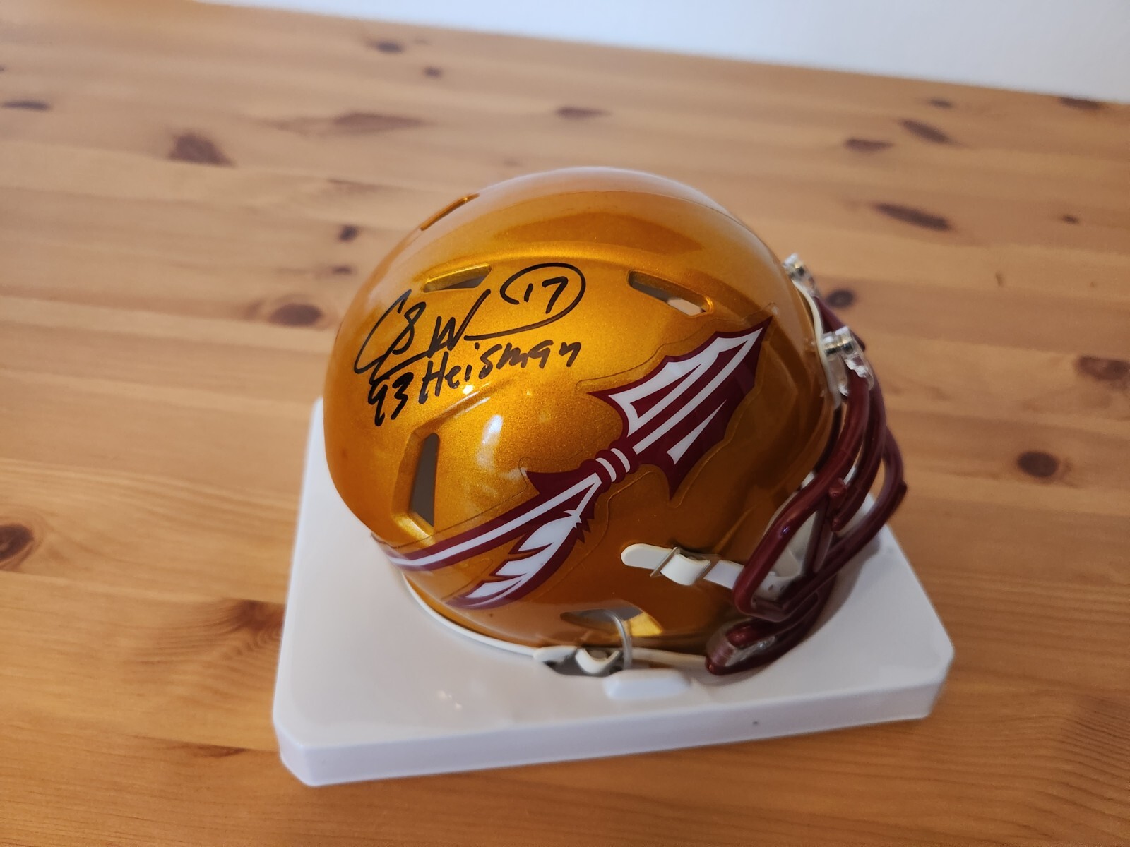 Charlie Ward Autographed Signed Florida State Seminoles FLASH Mini Helmet Schwartz Sports 