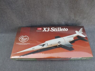 Sealed Douglas X3 Stilleto Airplane Model Kit 1/48 Scale Lindberg 70543