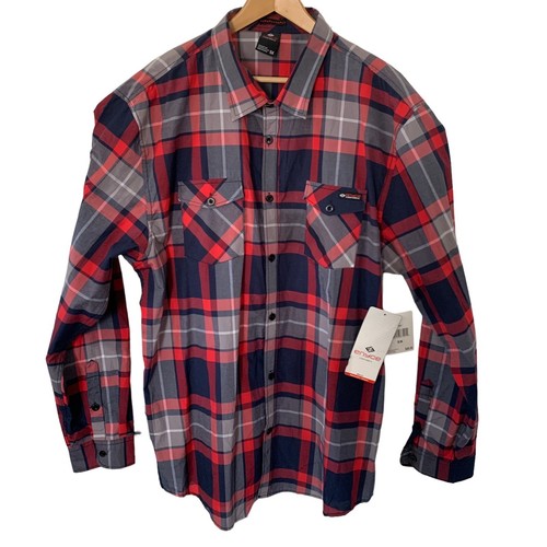 Enyce Shirt Mens Sz 5XL 5X EC16-3926BT Blue/Red Plaid Long Sleeve NEW - Picture 6 of 6