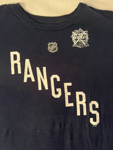 NY RANGERS SHIRT ADIDAS WINTER CLASSIC 2018 XL MATS ZUCCARELLO NHL HOCKEY CITI - Picture 7 of 7