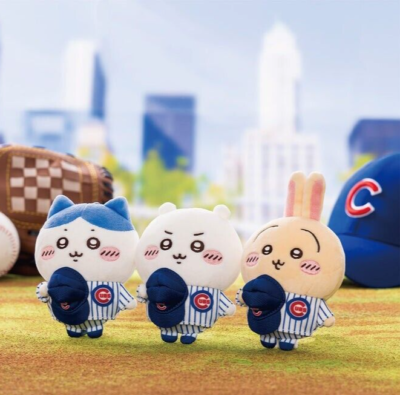 Chiikawa MLB TOKYO SERIES 2025マスコット最終価格 Chiikawa x MLB 2025 Cubs Mascot 3-Piece Set Plush with