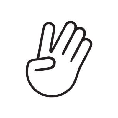 The Show Stopper Hand Symbol - Decal Sticker - Multiple Colors & Sizes - ebn2943