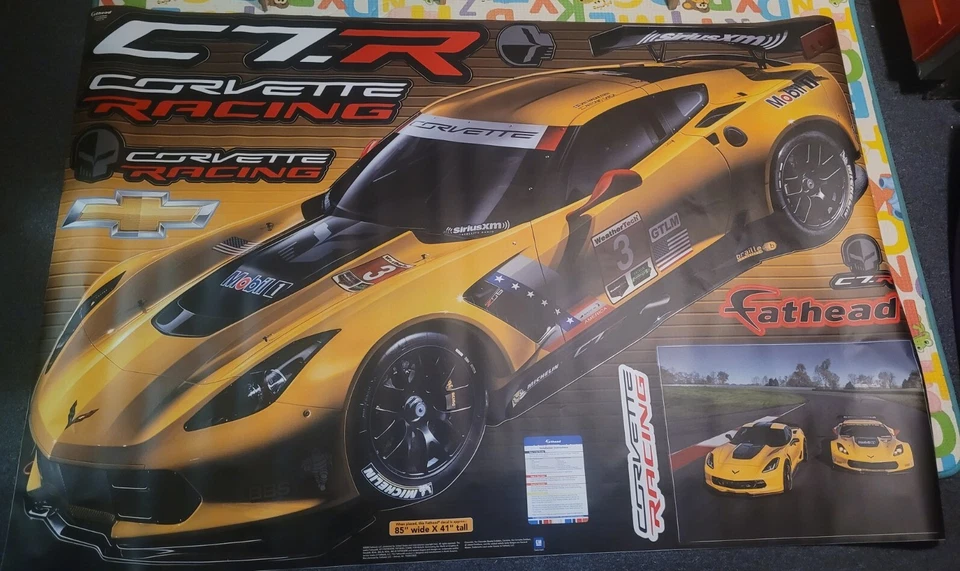 NUEVA calcomanía adhesiva de vinilo con licencia Fat Head Fathead Chevrolet CR7 ENORME NUEVA EN CAJA Foto 2 de 4