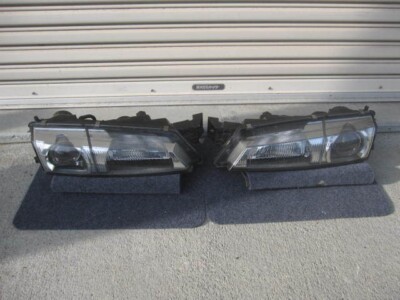 NISSAN S14 純正 ヘッドライト 本体 Nissan S14 Silvia Late Model Headlight Assembly Front Lights Lamps