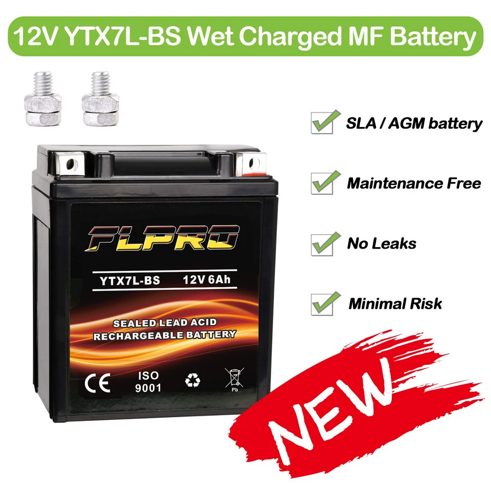 YTX7L-BS Maintenance Free Batteries For Honda Kawasaki Suzuki ATV Scooter Foto 3 de 4