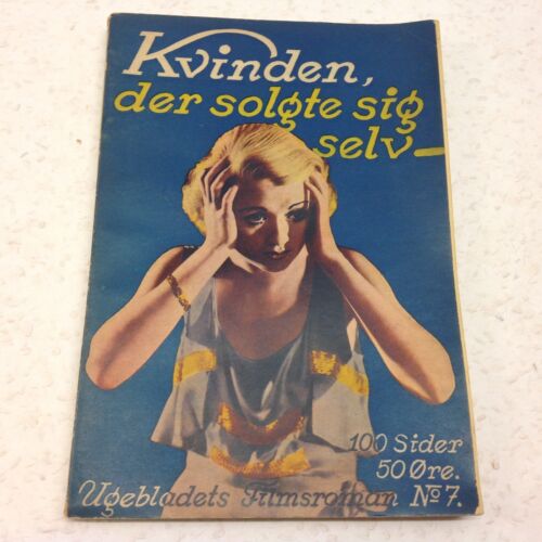 Bought! Constance Bennett Ben Lyon Vtg 1933 Danish Novel "Ugebladets Filmsroman" - Afbeelding 1 van 2
