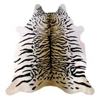 8x7 Ft. Real Cowhide Rug BENGAL TIGER print printed natural hair Cow Hide zebra
