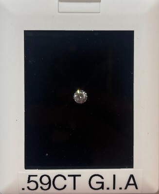 .59 CT Natural Diamond G.I.A Certified G I2 5.04 - 5.11 x 3.48 mm