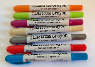 Tim Holtz Distress Crayons, 7 Crayons of Different Colors #1 - NEW