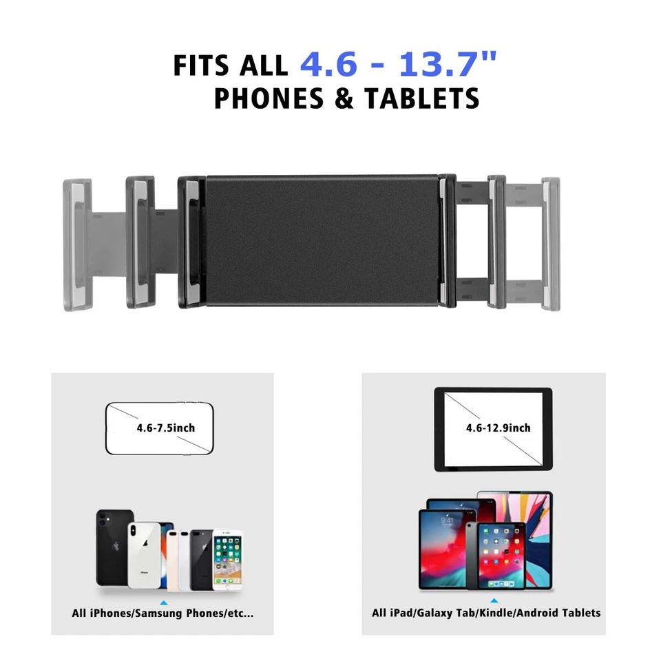 Height Adjust Gooseneck Floor Stand iPad Pro Air Samsung Tab iPhone Mount Holder - Image 3 of 4