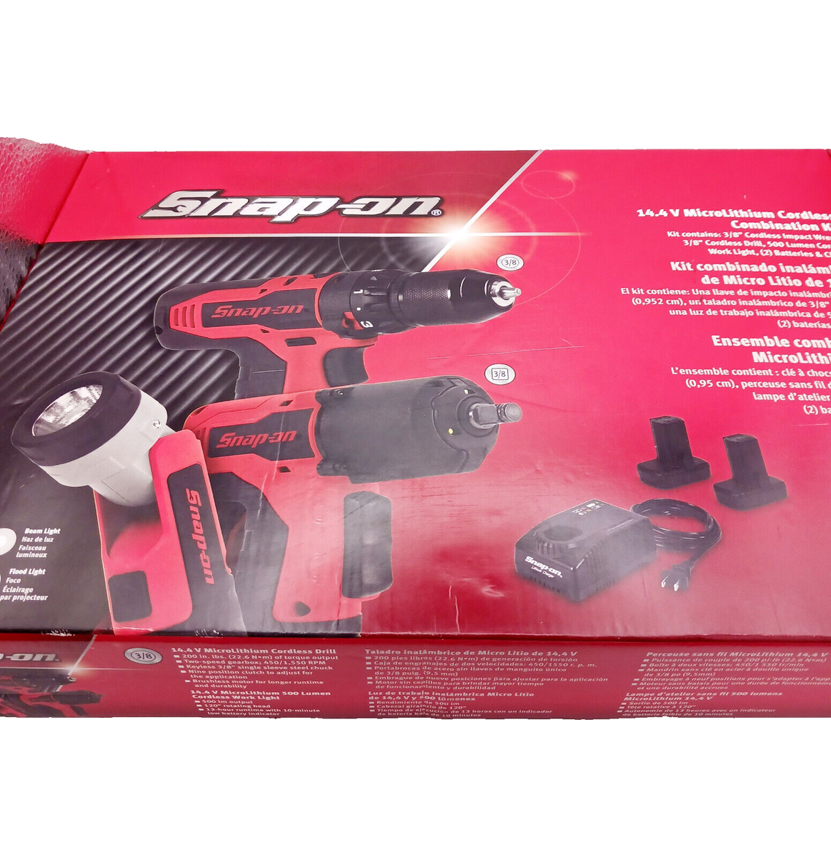 Snap-On NEW 3/8 Drive MicroLithium Brushless Cordless Combo