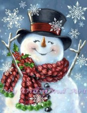 5D DIY My Diamond Art Happy Snowman Diamond Painting Kit NEW 