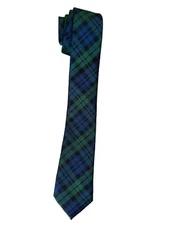 Chaps Boys Kohl’s 8-20 Parker Green/Blue Plaid Black Watch Neck Tie NWT