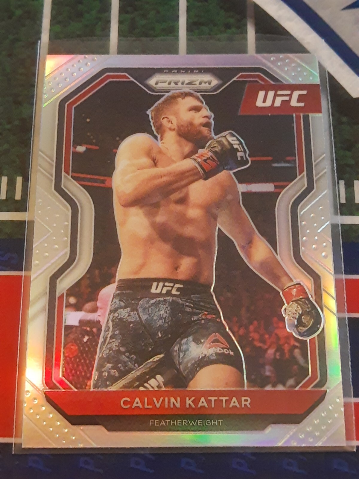 2021 Panini Prizm UFC #58 Silver Prizm Calvin Kattar Featherweight MMA