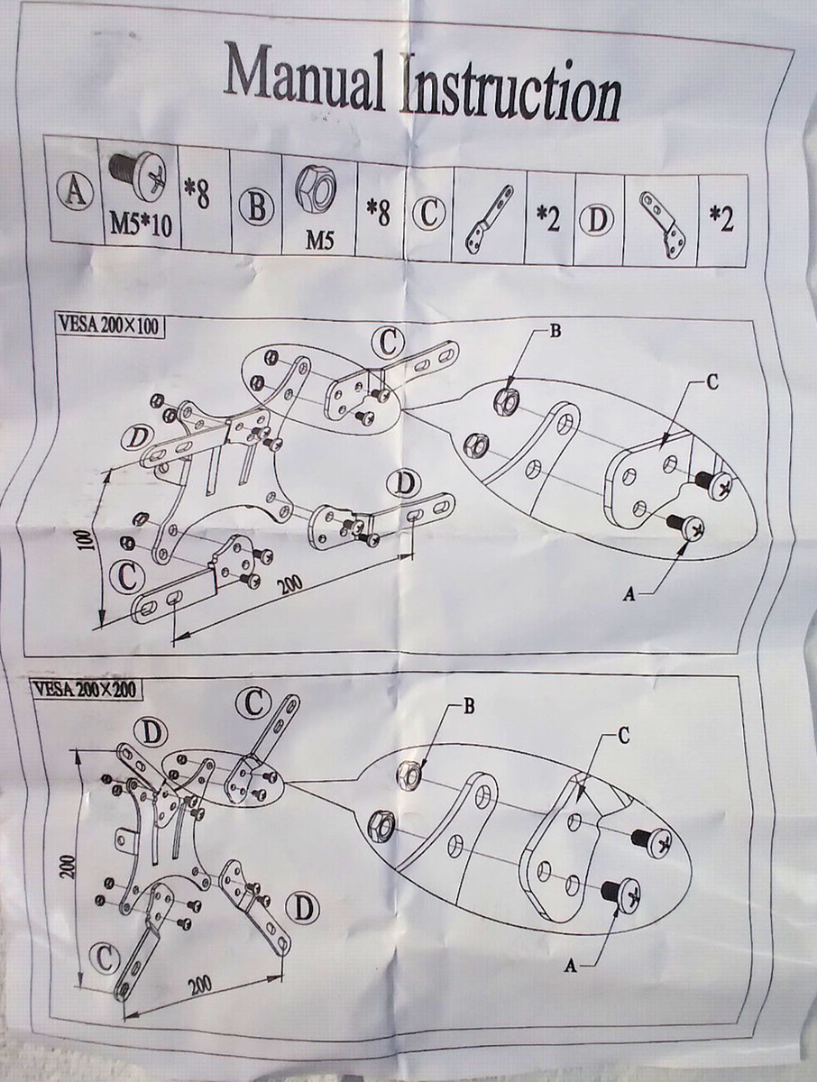 VideoSecu TV Wall Mount Bracket For 27-50" Screens - VESA 200x200 Compatible With Tilt & Swivel - Holds Up To 66 Lbs